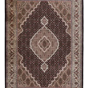 Orientalsk teppe - Tabriz - 184 x 127 cm - mørk beige