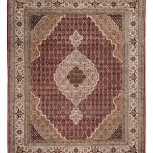 Orientalsk teppe - Tabriz - 255 x 198 cm - mørk beige