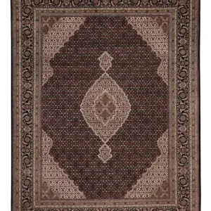 Orientalsk teppe - Tabriz - 259 x 203 cm - mørk beige