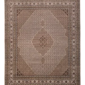 Orientalsk teppe - Tabriz - 304 x 249 cm - mørk beige