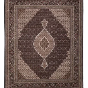 Orientalsk teppe - Tabriz - 305 x 250 cm - mørk beige