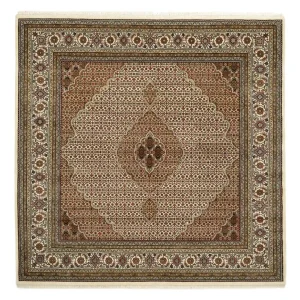 Orientalsk teppe - Tabriz square - 203 x 201 cm - mørk beige