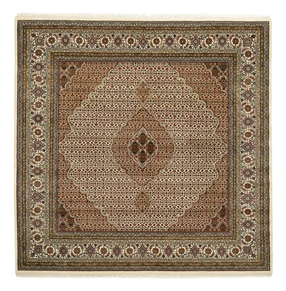 Orientalsk teppe - Tabriz square - 203 x 201 cm - mørk beige