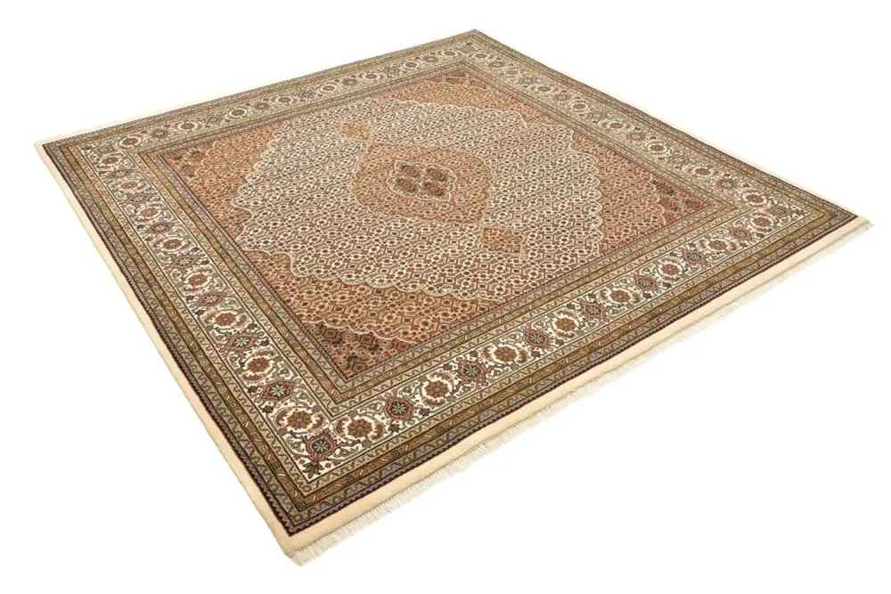 Orientalsk teppe - Tabriz square - 203 x 201 cm - mørk beige