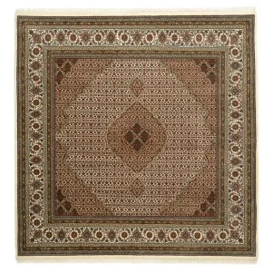 Orientalsk teppe - Tabriz square - 203 x 201 cm - mørk beige