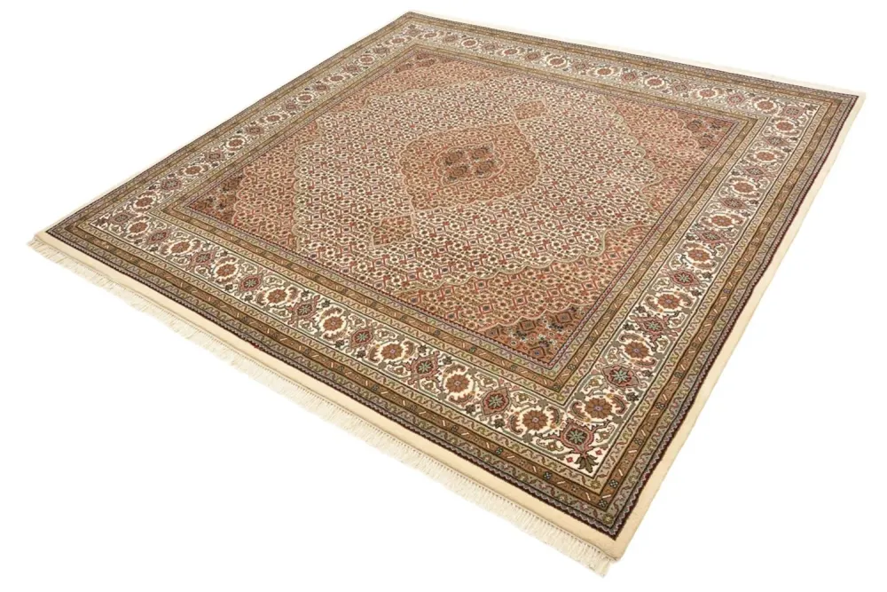 Orientalsk teppe - Tabriz square - 203 x 201 cm - mørk beige