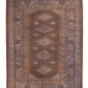 Pakistan teppe - 285 x 200 cm - mørk brun