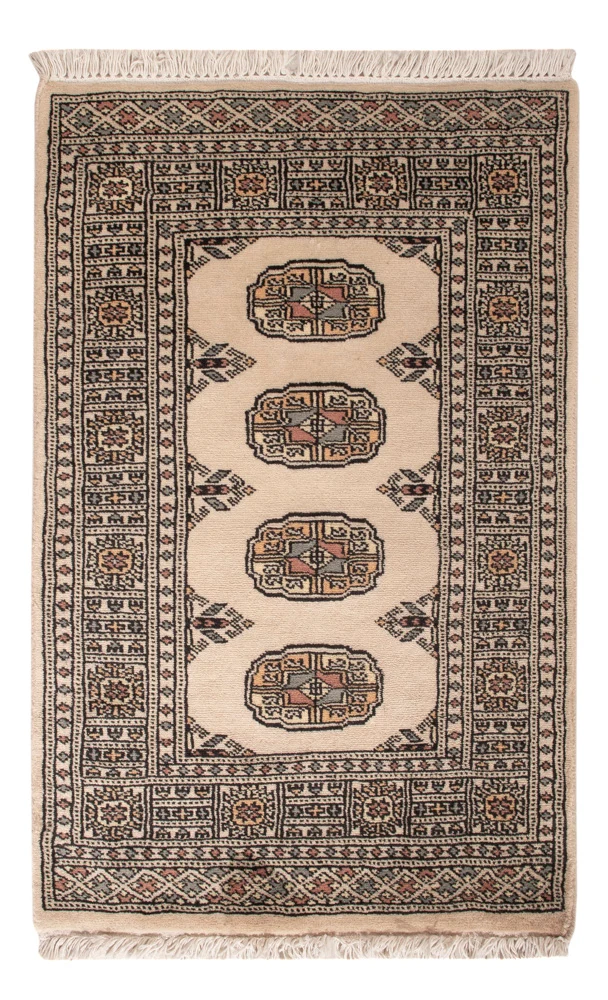 Pakistan teppe - 94 x 62 cm - krem