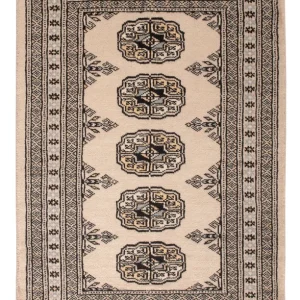 Pakistan teppe - 90 x 62 cm - krem