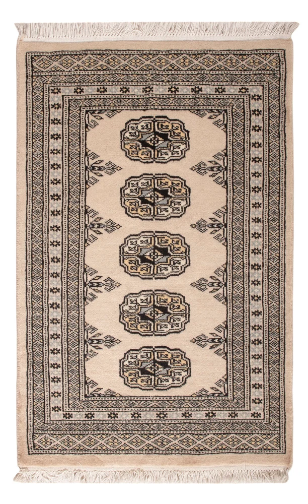 Pakistan teppe - 90 x 62 cm - krem
