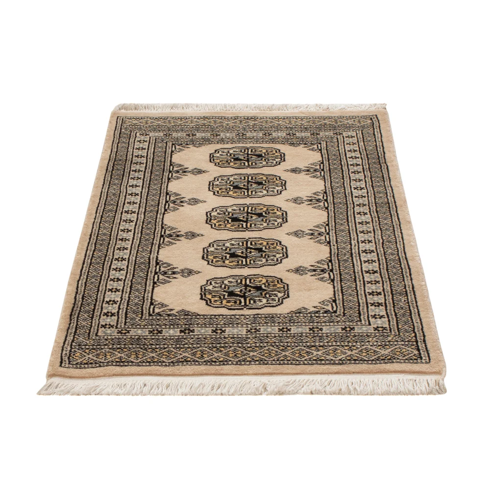 Pakistan teppe - 90 x 62 cm - krem