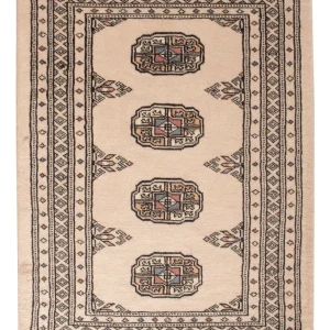 Pakistan teppe - 96 x 63 cm - krem