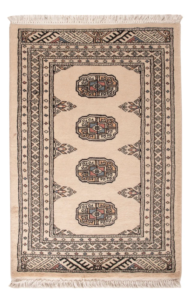 Pakistan teppe - 96 x 63 cm - krem