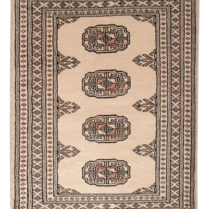 Pakistan teppe - 92 x 66 cm - krem