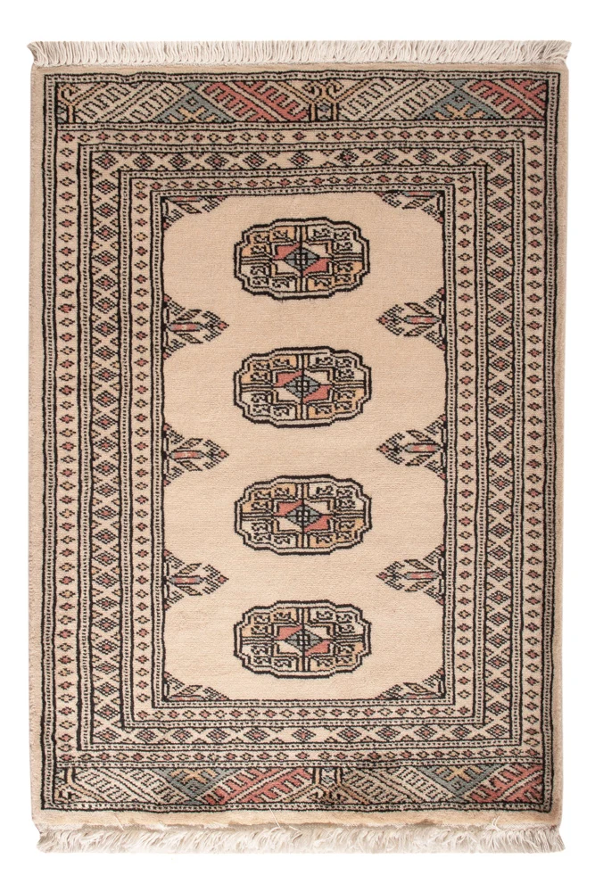 Pakistan teppe - 92 x 66 cm - krem