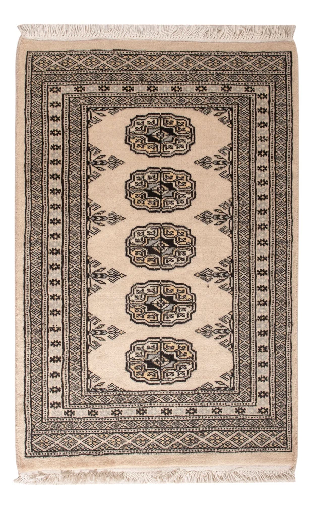 Pakistan teppe - 90 x 61 cm - krem