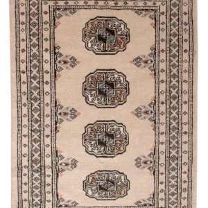 Pakistan teppe - 90 x 60 cm - krem