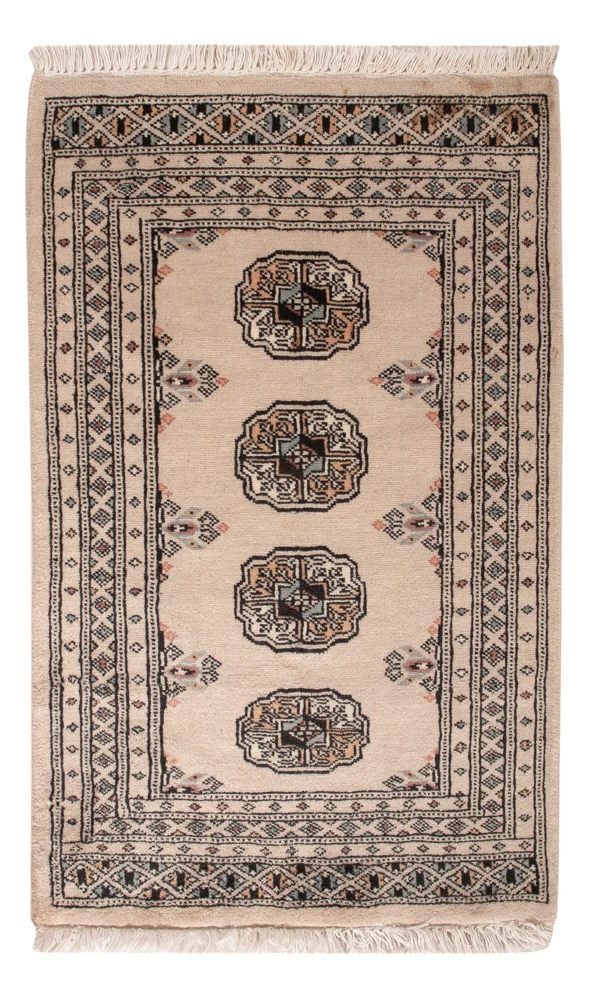 Pakistan teppe - 90 x 60 cm - krem