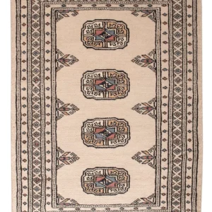 Pakistan teppe - 93 x 63 cm - krem