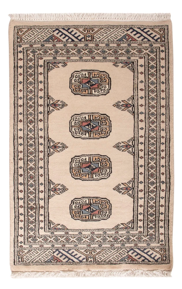 Pakistan teppe - 93 x 63 cm - krem