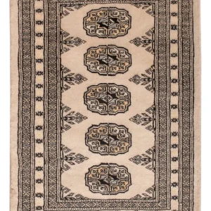 Pakistan teppe - 95 x 63 cm - krem