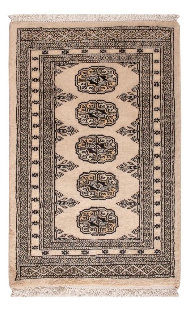 Pakistan teppe - 95 x 63 cm - krem