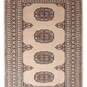 Pakistan teppe - 95 x 62 cm - krem