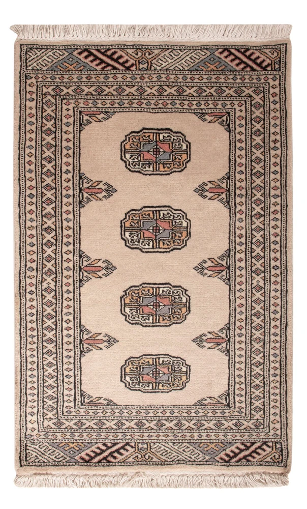 Pakistan teppe - 95 x 62 cm - krem
