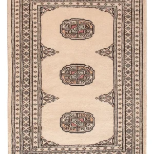 Pakistan teppe - 89 x 63 cm - krem
