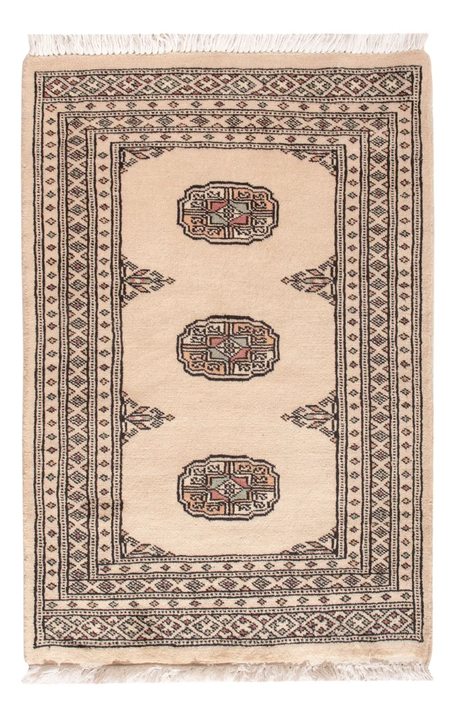 Pakistan teppe - 89 x 63 cm - krem