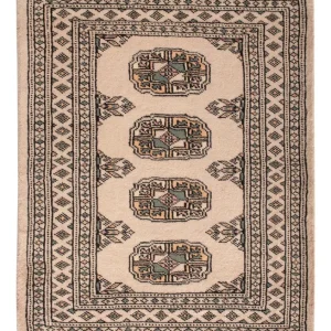 Pakistan teppe - 91 x 65 cm - krem