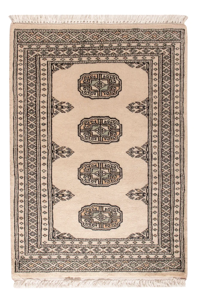 Pakistan teppe - 89 x 62 cm - krem