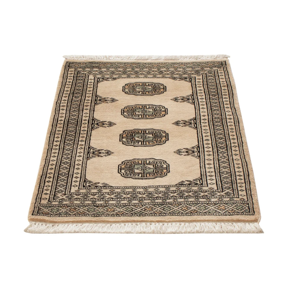 Pakistan teppe - 89 x 62 cm - krem