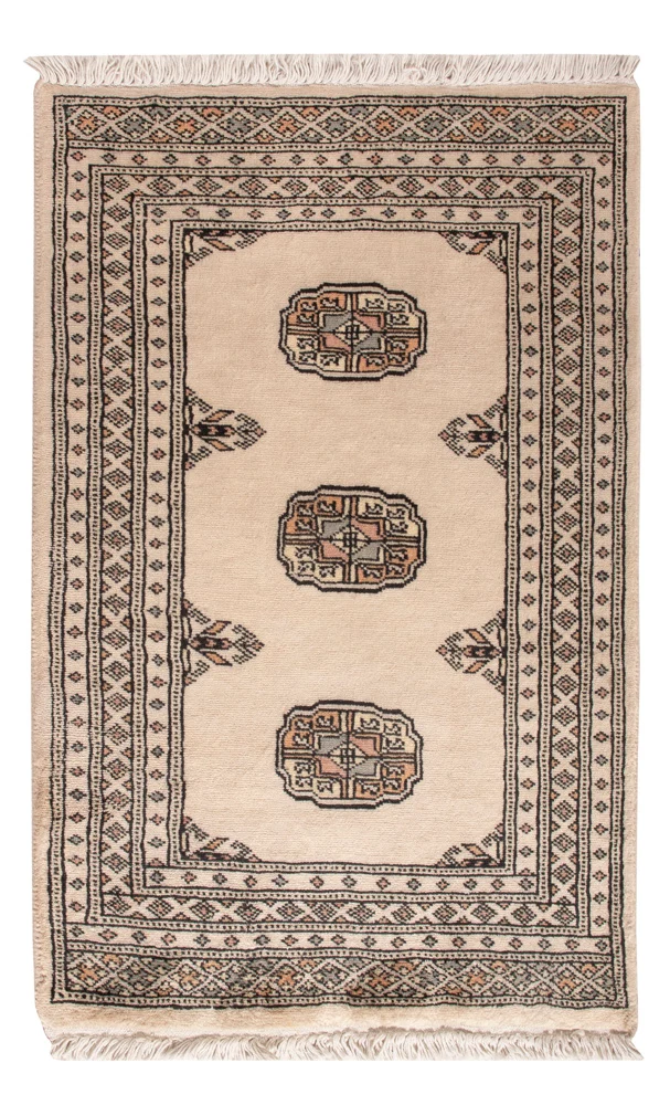 Pakistan teppe - 94 x 62 cm - krem