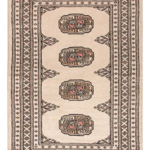 Pakistan teppe - 90 x 61 cm - krem