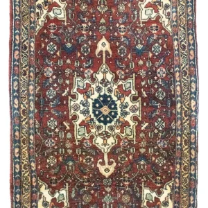 Persisk teppe - Bijar - 101 x 68 cm - rød