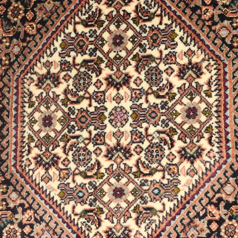 Persisk teppe - Bijar - 134 x 70 cm - mørk beige
