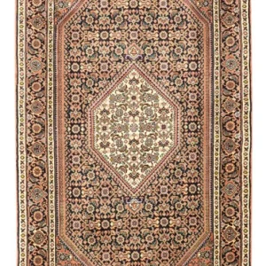 Persisk teppe - Bijar - 134 x 70 cm - mørk beige