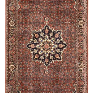Persisk teppe - Bijar - 135 x 73 cm - mørk rød