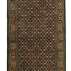 Persisk teppe - Bijar - 135 x 69 cm - svart