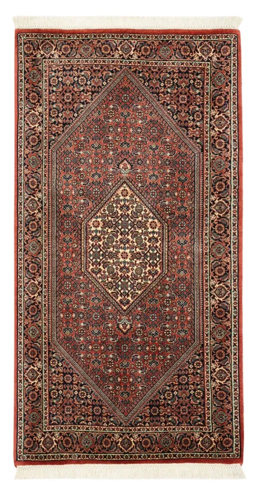 Persisk teppe - Bijar - 136 x 70 cm - mørk rød