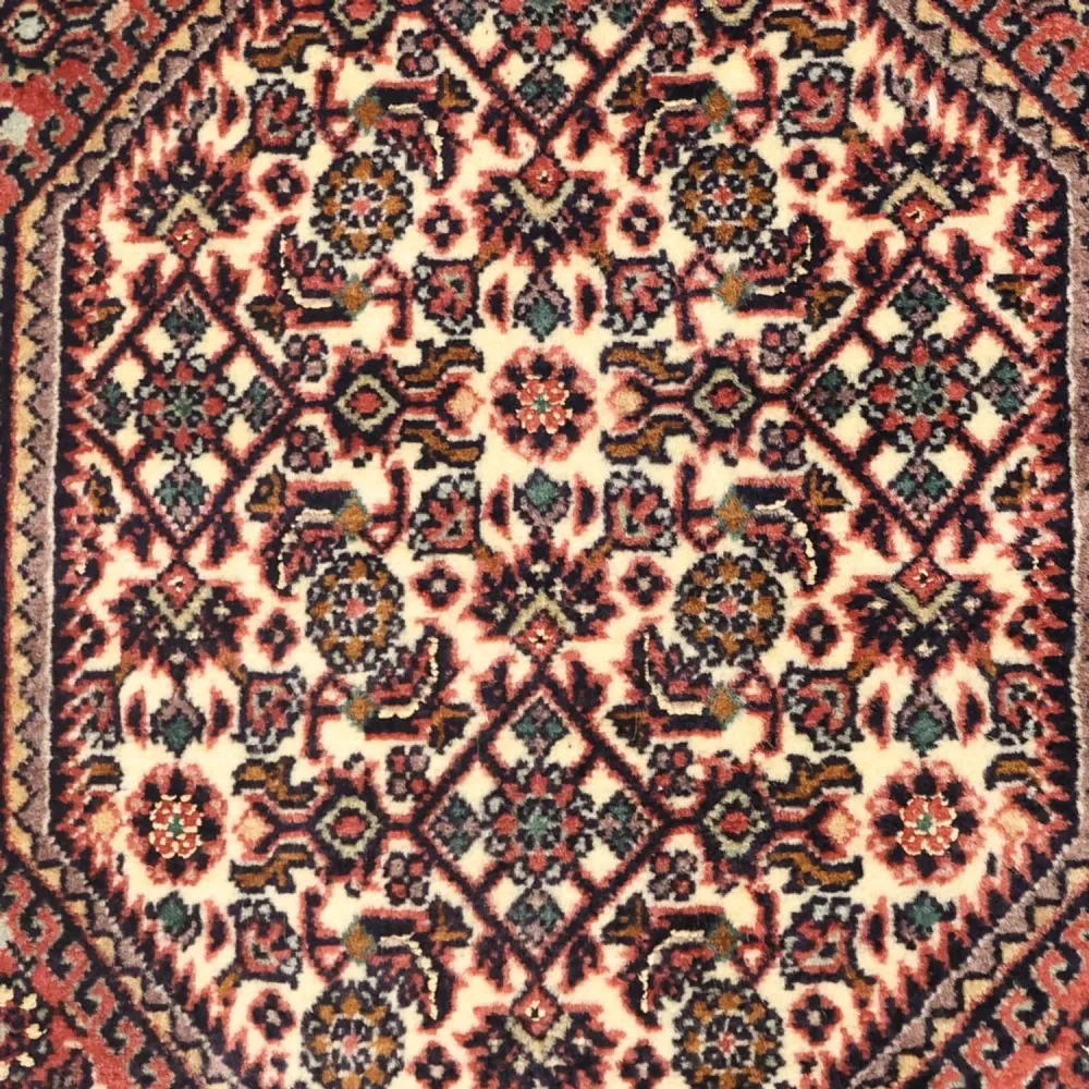Persisk teppe - Bijar - 136 x 70 cm - mørk rød