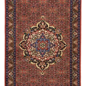 Persisk teppe - Bijar - 136 x 71 cm - mørk rød