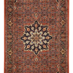 Persisk teppe - Bijar - 139 x 68 cm - mørk rød