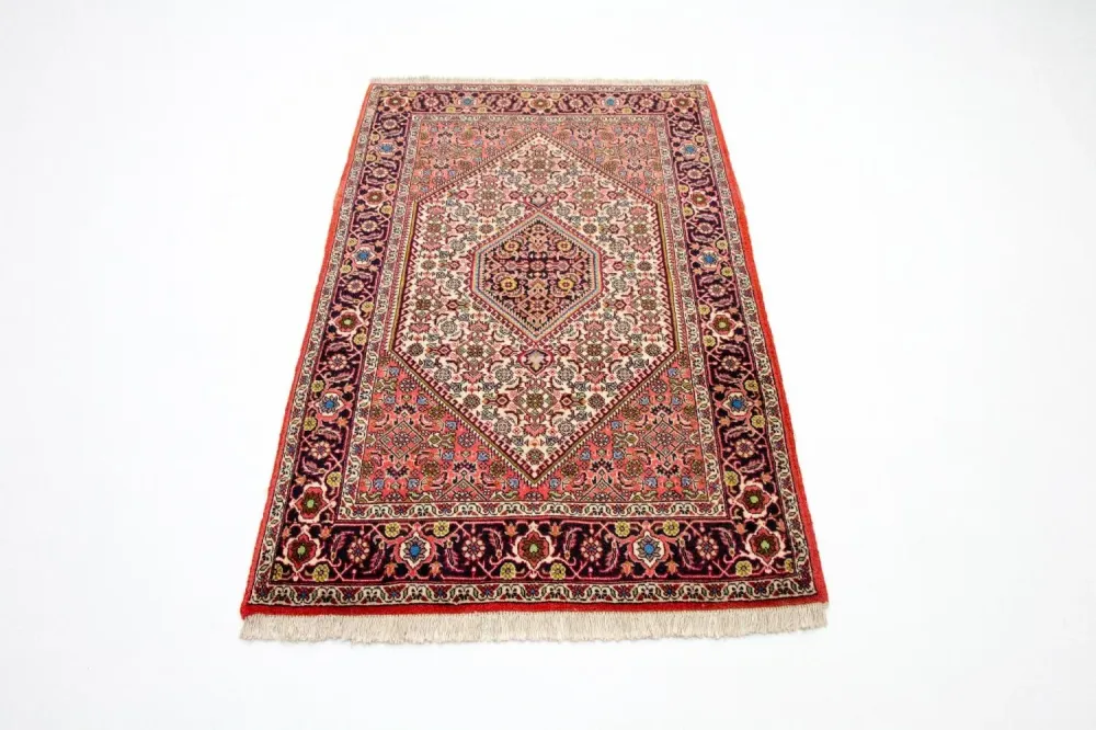 Persisk teppe - Bijar - 140 x 88 cm - rød