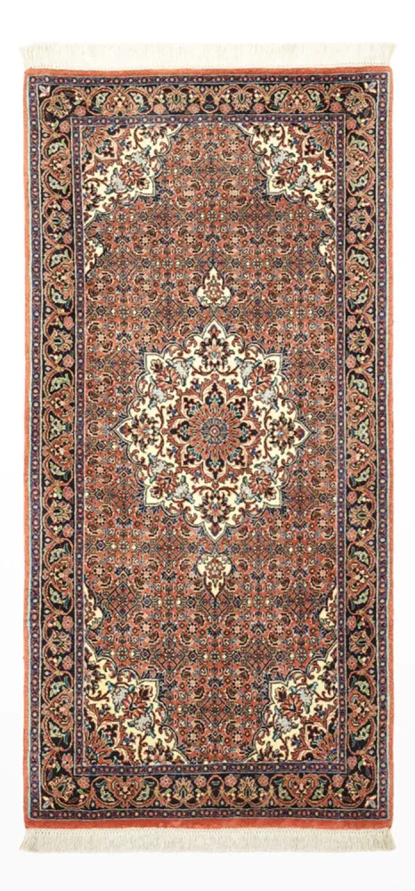 Persisk teppe - Bijar - 141 x 69 cm - mørk rød