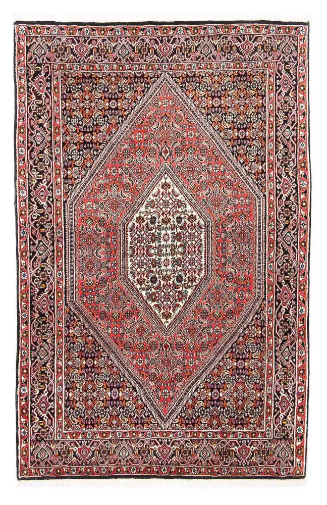 Persisk teppe - Bijar - 160 x 108 cm - lys rød