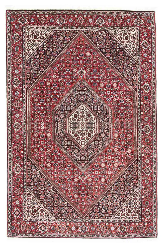 Persisk teppe - Bijar - 173 x 111 cm - lys rød