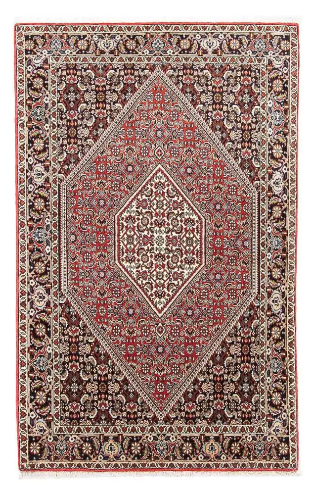 Persisk teppe - Bijar - 176 x 113 cm - lys rød