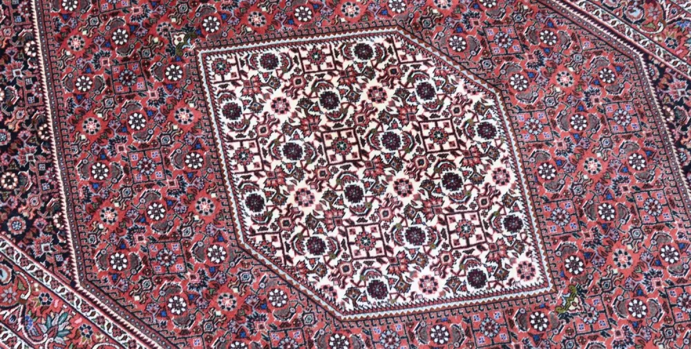 Persisk teppe - Bijar - 178 x 109 cm - mørk rød
